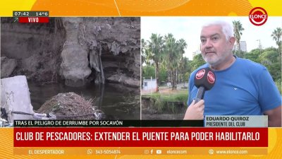 Las alternativas que se eval&uacute;an para reparar el puente del Club de Pescadores